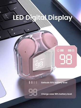 Tws Earbuds Wireless Sport Gaming Headsets Noise Reduction Earbuds Mic Headphones With LED Display Earphones Hifi Transparent Sport Earphones TWS Wireless Earphones Noise Cancellation All Handphones Universal HiFi Low-Latency Wireless Earbuds With Type-C, Touch Control, Long Battery Life – Perfect For Gamers & Active Lifestyles Hi-Fi Sound Wireless Earbuds: In-Ear Sports & Gaming Headphones With Long Battery Life, 150mah Battery