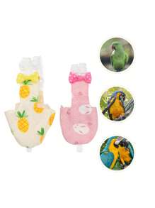 1pc Bird Diaper, Flight Suite Liners, Washable Reusable Protective Parrot Nappy Clothes With Waterproof Inner Layer, Cute Urine Wet Suit For Parrot Macaw Budgies Parakeet - Multicolor - View 5