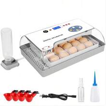 20 Egg Incubator, Bl;Ack&White,Incubator For Hatching Eggs With Automatic Turning Function, Precise Temperature And Humidity Control,Poultry Incubator For Hatching Chickens, Ducks, Quails And Parrots - White - View 2