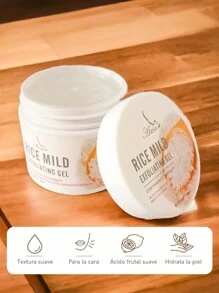 Gel Exfoliante de Arroz Rice Mild Blanqueador Aclarante,Eliminación de células muertas,Aclaramiento del tono de la piel - Blanco - Ver 6