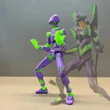 1pc Diy Jointed Doll With 13 Joints, Creative Assembly Ornament, Stress Relief Toy Gift - Blue and Black Combination - View 9