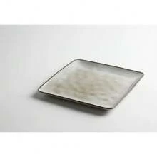 Famiware Ocean Square Stoneware 9.75" Dinner Plate, Suitable For Party With Friends (Set Of 6) - Grey - View 2