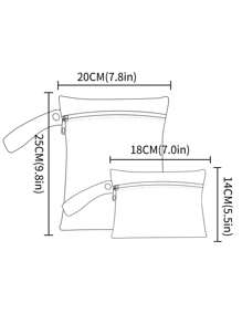 2pcs Reusable Cloth Diaper Wet Bag, Waterproof Storage Bag, Mini Mommy Bag