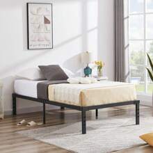 OYAJIA Single / Double / King Size Metal Bed Frame Bed Platform Bed Base 3ft 4ft6 5ft,90*190cm,135*190cm,151*190cm - Black - View 3