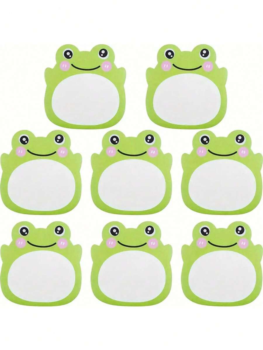 1/2/5/10PCS Frog Sticky Notes Kawaii Frogs Sticky Notes Sets, Aesthetic Cute Small Frog Sticky Notes Mini Animal Self-Stick Notes Pads For Frog Lovers Office School Creative Gifts Back To School - Multicolor - View 1