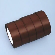 5 rollos/paquete de cinta de 2,5 cm para cajas de regalo de bodas, clips de cabello, lazos hechos a mano, rosas, paquete de material DIY con cinta - Café integral - Ver 11