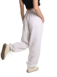Pants para mujer jogger con bolsillo outfit fashion casual/deportivo liso con cordón - Blanco - Ver 5