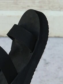Nuevas zapatillas de playa para mujeres con decoración de pedrería anti-deslizantes para verano, sandalias de tacón alto con doble correa, perfectas para bodas de playa, vacaciones al aire libre
