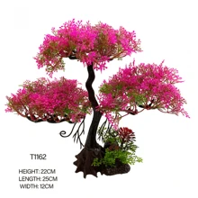 Plantes décoratives artificielles pour aquarium, herbes aquatiques, ornements aquatiques, décoration de jardin pour aquarium. Accessoires de décoration pour aquarium. Herbe aquatique décorative haute simulation anti-décoloration pour la décoration de la maison