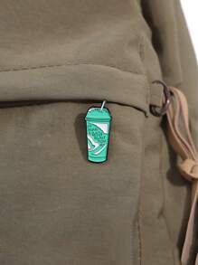 Not Having A Baja Blast Right Now Drink Cup Shaped Brooch, Cartoon Humorous Accessory Suitable For Men And Women To Wear In Daily Life