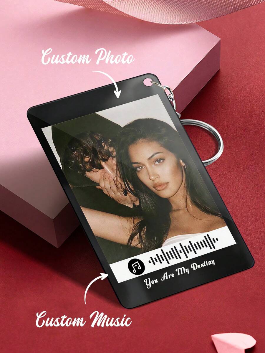1 件定制照片钥匙扣、个性化雕刻音乐代码钥匙扣、个性化音乐代码钥匙圈、个性化音乐代码亚克力钥匙扣、口袋里的定制音乐钥匙扣、生日礼物、周年纪念礼物、情人节礼物、父亲节礼物、母亲节礼物、送给他/她的礼物、送给她的理想礼物、家庭、周年纪念日、情人节、母亲节、生日、儿童节、婚礼、乔迁、定制钥匙扣和配饰、轻松舒适