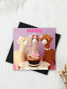 Simple And Exquisite Birthday Card, Beautiful Girl, Happy Birthday Card, Female Birthday Card - Kraft Paper - View 6