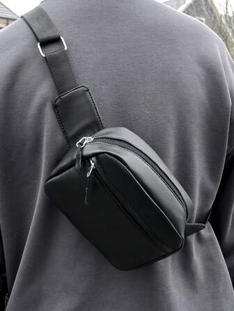 Minimalistisk mångsidig bröstväska för män, multifunktionell axelremsväska, fräsch mini-telefonväska, trendig fanny sling för pendling, praktisk bältesväska för axelväska, svart väska, stor kapacitet, utomhussemester, höftväska, resegåvor, reseessentials, semesteressentials, magväskor, sommar, tillbaka till skolan, sommarväska, vårlovsväska, skolmaterial, handväska, sidoväskor, axelväska, bälten, nya livsföremål för studenter, mäns nödvändigheter, examen, liten väska, kroppsväska, påse