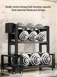 1 Piece Kitchen Spice Storage Rack, Chopstick And Knife Holder Countertop Multi-Functional Kitchenware Storage Rack Multi-Layer, Kitchen Spice Storage Rack Large Capacity, Oil, Salt, Sauce And Vinegar Storage Rack, Kitchen Countertop Chopping Board Pot Lid Storage Rack Black ✅Kitchen Storage Rack Is Perfect For Storing Sauces, Condiments, Cereals, Canned Goods, Salt And Pepper Grinders Or Household Items