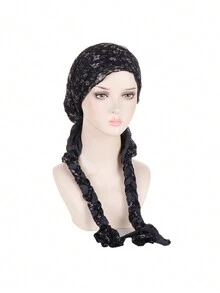 Fashionable All-Matching Turban, New Style, Hand-Woven Braid Turban, Scarf, Ladies Hat. Bonnet Hair Bonnet Turban - Multicolor - View 4