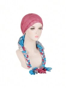 Fashionable All-Matching Turban, New Style, Hand-Woven Braid Turban, Scarf, Ladies Hat. Bonnet Hair Bonnet Turban - Multicolor - View 6