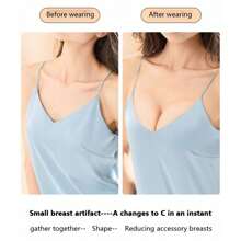 Áo ngực dán không dây vô hình màu da miếng lót ngực cho váy cưới của phụ nữ váy dự tiệc ngực nhỏ nâng ngực miếng lót núm vú bằng silicon miếng lót ngực đồ lót liền mạch mùa hè - Màu be - Xem 9