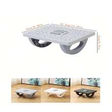 1 chiếc ghế đẩu văn phòng dưới bàn làm việc, thiết kế tiện dụng cho chỗ để chân, ghế đẩu có thể gập di động có thể điều chỉnh với đế chống trượt và con lăn massage, có thể được sử dụng trong văn phòng và gia đình - Nhiều màu - Xem 11