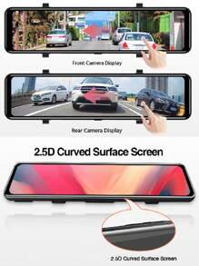 E-ACE 12英寸IPS觸控汽車DVR 2K流媒體醫學後視鏡行車記錄儀雙鏡頭支持GPS 1080P後攝像頭GPS WIFI G-sensor，循環錄製，停車監視，時間和數據顯示，寬動態範圍，畫中畫顯示，自動啟動/關閉觸控IPS屏幕行車記錄儀雙鏡頭行車記錄儀錄像機停車監視器黑匣子行車記錄儀汽車智能系統錄像機行車記錄儀行車攝影機Android Auto後視攝像頭行車記錄儀用品汽車攝像頭Android Auto行車記錄儀汽車智能系統 - A45 With 6M Rear View Camera and GPS And BL - 查看 8