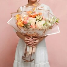 5 Stücke/10 Stücke/20 Stücke Jelly Film Wasserdichte Blumenarrangement Verpackung Papier Bettwäsche Blumenstrauß Geschenk Verpackung Florist Zubehör, Muttertag Geschenk Wasserdichte Blumen Verpackung Papier, geeignet für Blumenarrangement, Geschenkverpackung, insbesondere für Muttertag, Partys, Hochzeiten und jede besondere Anlässe. Halbtransparent und einfach zu bedienen für DIY-Projekte. Es kann für Blumenstraußarrangement, Geschenkverpackung und Partydekoration verwendet werden. Diese Art von Verpackungspapier ist leicht, langlebig und Must-Have für jeden Blumenladen oder Geschenkeladen.