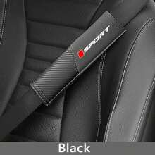 2 Peças Almofadas de Cinto de Segurança de Couro Artificial para , Mitsubishi, MG, BMW, Audi, Conforto na Direção, Capa de Tira