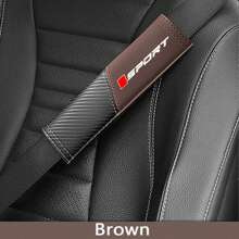 2 Peças Almofadas de Cinto de Segurança de Couro Artificial para , Mitsubishi, MG, BMW, Audi, Conforto na Direção, Capa de Tira