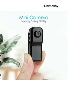 Chimexhy  Mini Cámara Cámara De Grabación Dv Soporte Máximo Tarjeta 32g Tf Salida De Video 720 * 480 Videocámaras De Grabación Duradera Grabadora De Voz Para Caminatas Ciclismo Esquí Camping - Negro - Ver 2
