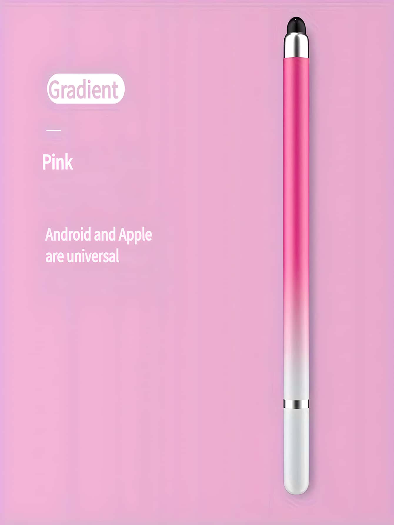 1 pieza Lápiz stylus de pantalla táctil con efecto degradado, compatible con smartphones, tabletas, iPad, para oficina, dibujo, corte