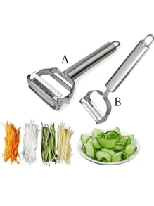 1pc Three in one, Fruit Peeler, Stainless Steel Vegetable Peeler, Potato Peeler, Vegetable Graters, Fruit Grater, Multifunctional Vegetable Cutter, Fruit Slicer, Potato Slicers, Melon Planer, Fruit Skin Scraper, Kitchen Tools