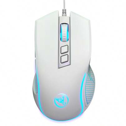 1pc USB Wired Colorful Backlit Optical Mouse, Suitable For Home, Office And Gaming