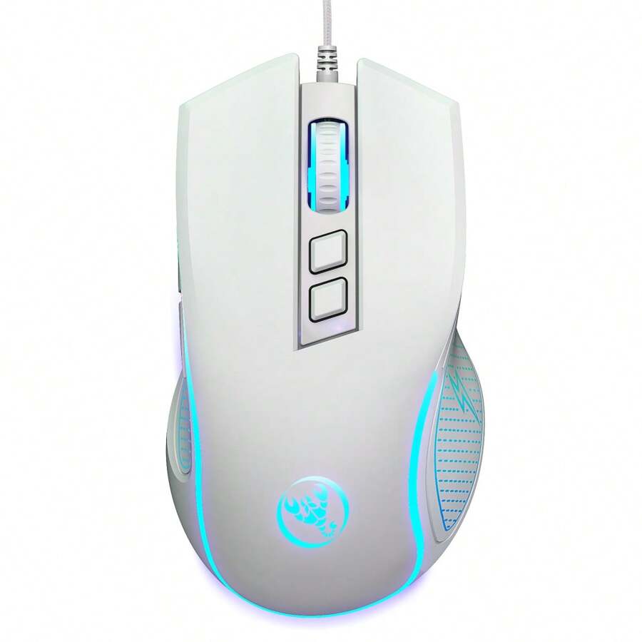 1pc USB Wired Colorful Backlit Optical Mouse, Suitable For Home, Office And Gaming