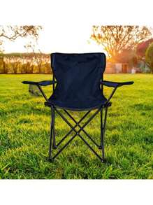 Sillas Plegables para Camping, Jardin, Playa o Pesca Portatil Ultraligera de Lona Impermeable - Azul Marino - Ver 6