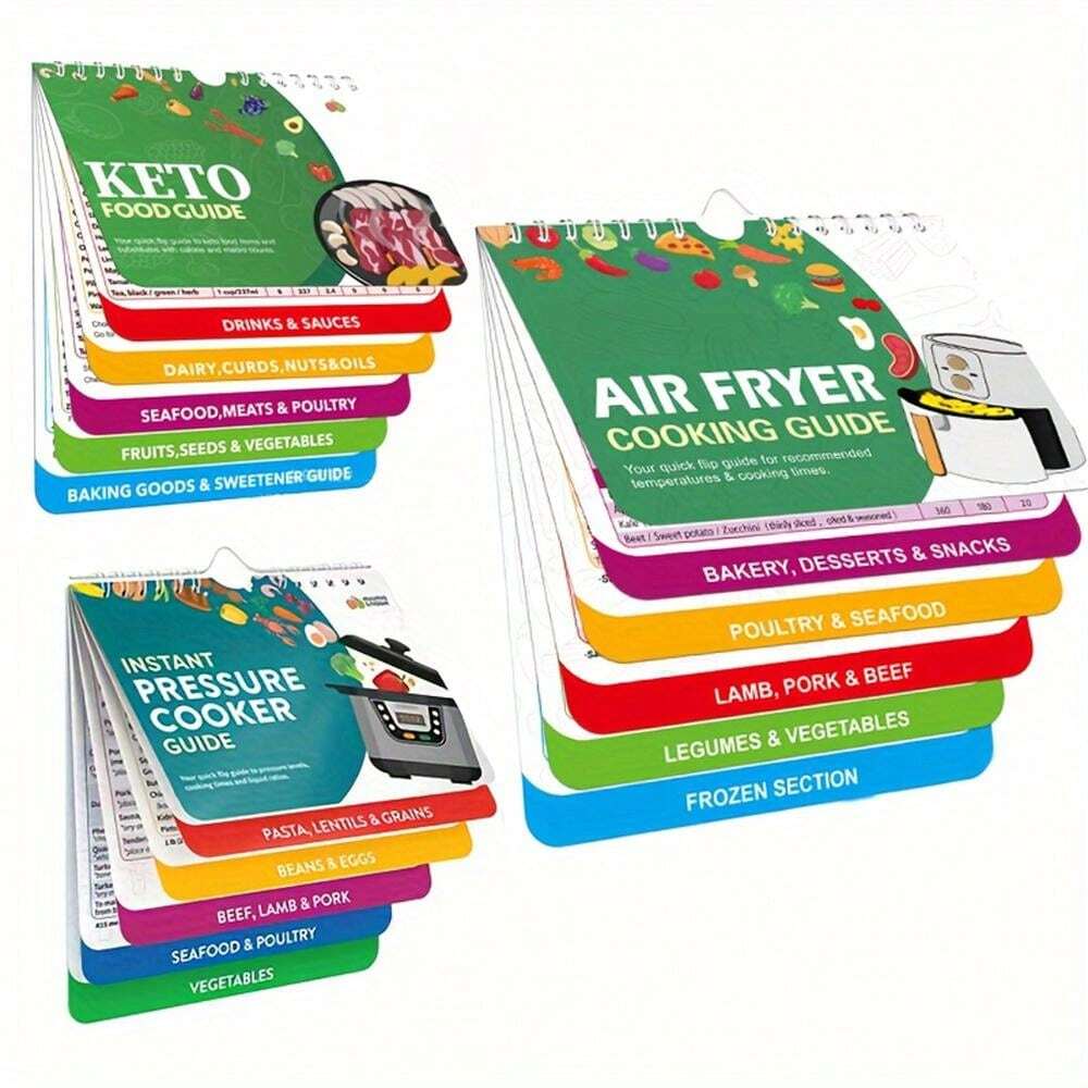 air-fryer-keto-pressure-cooker-cheat-sheet-magnets-cooking-guide