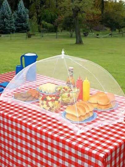 1pc Large Foldable Food Cover Fly Proof Kitchen And Outdoor Camping Food Cover, Feast Insect Proof Food Cover