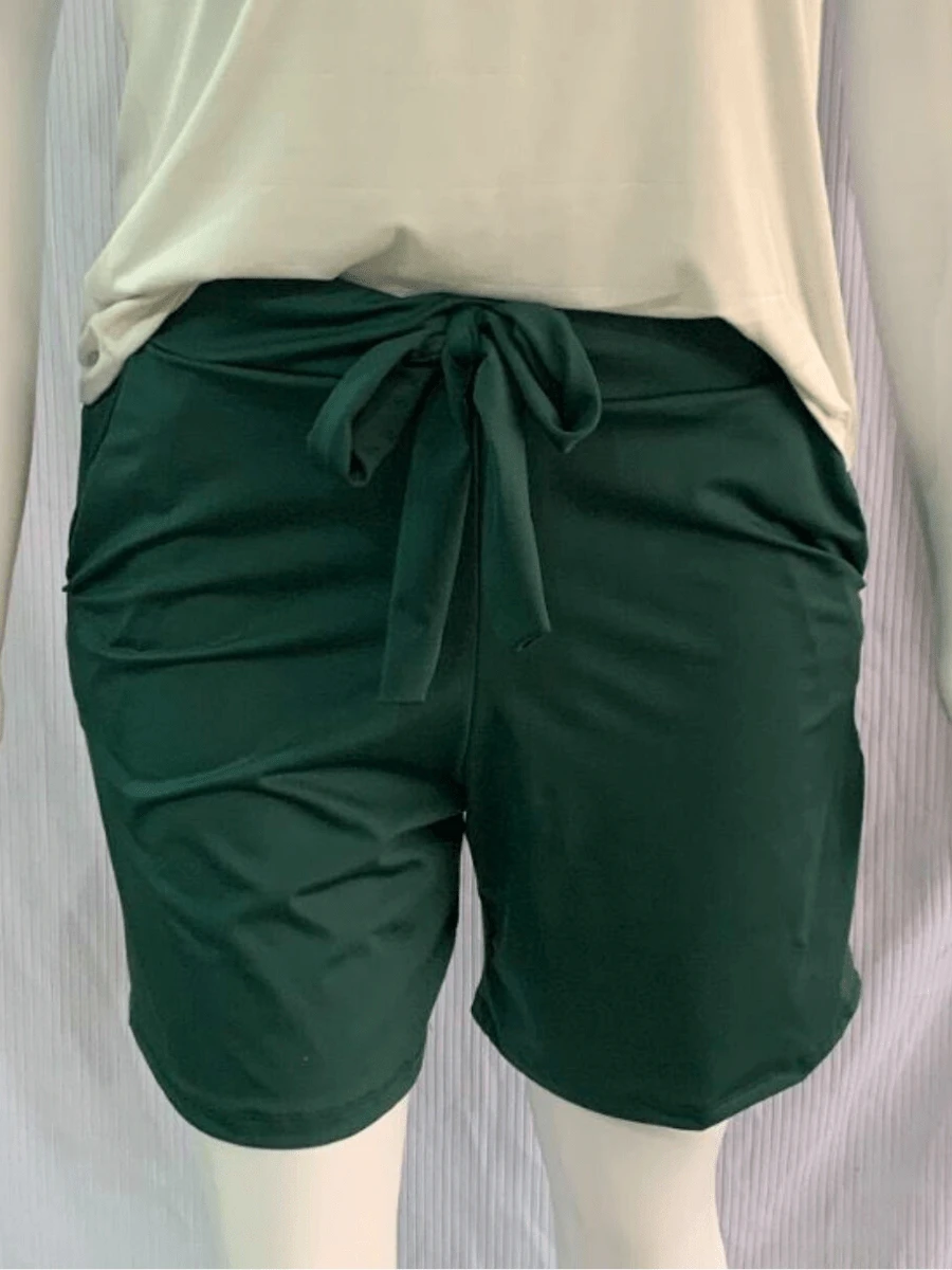 Plus Size Shorts - 綠色 - 查看 1
