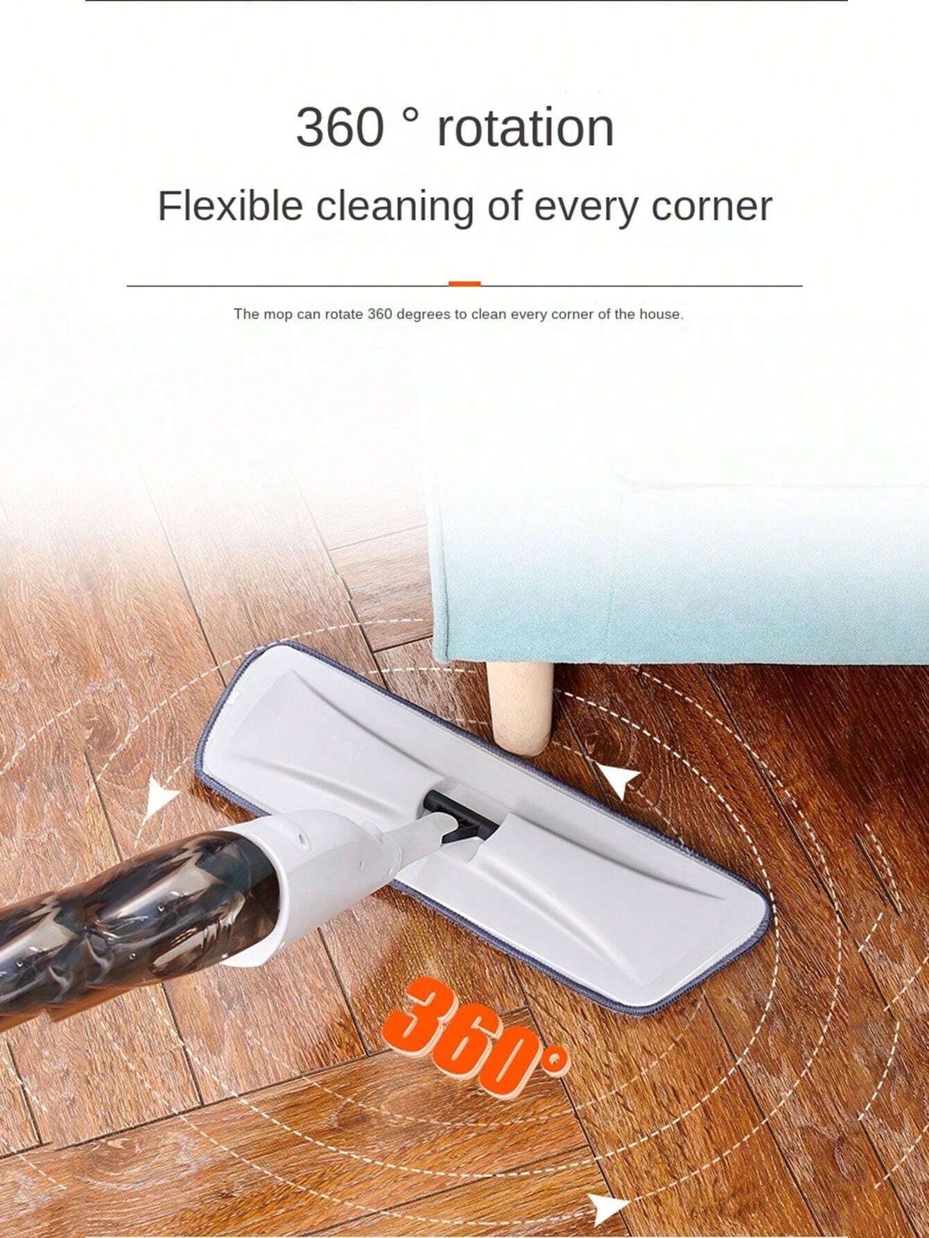 HandsFree Water Spray Mop, Slightly Wet, Household Electrostatic Dust