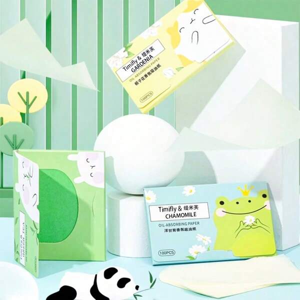 300pcs Oil Blotting Paper, Face Blotting Sheets For Women, Summer Mattify & Freshen Up, Portable, Unisex, Multiple Fragrances, Suitable As Christmas, Valentine's Day, New Year Gift, Refined Present