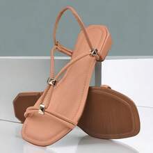 SOLAMELLO Women Flat Sandals - Apricot - View 7