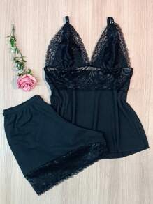 Women Nightgowns & Sleepshirts - Black - View 2