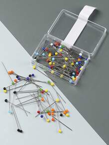 1 Box Positionsstifte und Kopfnadeln mit Kunstperle Dekoration