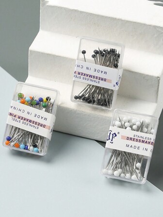 1box Faux Pearl Decoration Positioning Pins & Head Pins