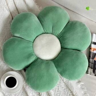 Nordic Style Six-Petal Velvet Small Daisy Flower Seat Cushion, Suitable For Living Room, Dining Room, Sofa, Holiday Gifts, Children Gifts, Soft, Comfortable And Warm
