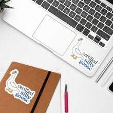 3 Miếng Dán Ngỗng Ngỗng Được Chứng Nhận Cho Bình Nước- 3.5 "X2.6" Decal Dán Xe Meme Vui Nhộn, Miếng Dán Mũ Cánh Quạt Dễ Thương Cho Tumblers Máy Tính Laptop Ốp Lưng - 3 con ngỗng được chứng nhận - Xem 4