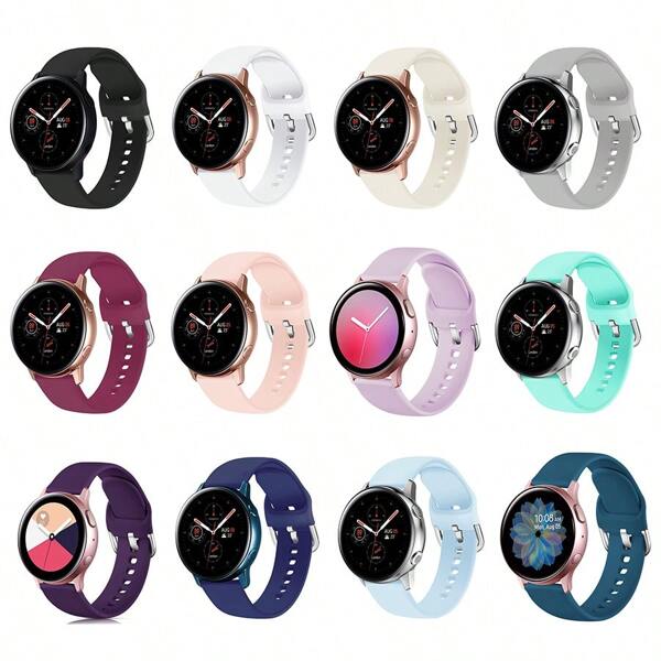 COOLIA 1 Pack Band,Compatible With Galaxy Watch 6 5 4 Band 40mm 44mm/Galaxy Watch 6 4 Classic 43mm 47mm 46mm 42mm/Watch 5 Pro 45mm/Watch 3 Band, ,Active 2 Band, Universal Other 20mm Watch Bands, Soft Silicone Sport Band Women Men,  Large