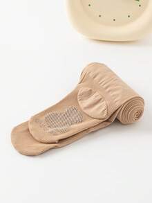1pc Children's Dance Socks, Anti-Skid And High Elasticity, Suitable For Dancing And Ballet Training For Girls - Khaki - View 4