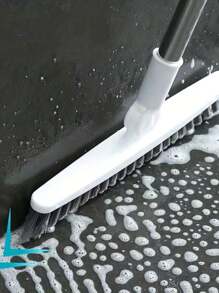 1 pieza escobilla de piso con mango largo, cerdas duras para limpiar huecos y esquinas de azulejos, adecuada para baño y tocador, una herramienta de limpieza esencial, un gran regalo para el Día de la Madre o para la esposa