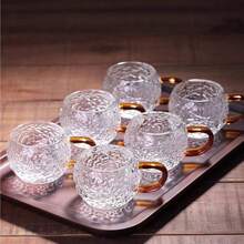 6pcs/Set 120ml Pumpkin Glass Cup; 12pcs/Set Or 6pcs/Set Or 4pcs/Set Options Available - Clear - View 1