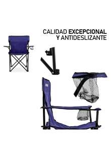 Sillas Plegables para Camping, Jardin, Playa o Pesca Portatil Ultraligera de Lona Impermeable - Morado - Ver 6