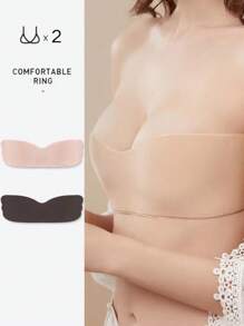2 Packs Invisible Bra Straps Backless Dress Strapless Bra Tapered Straps - Multicolor - View 1