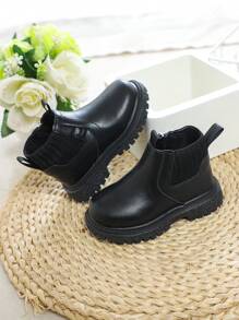 1 Pair Of New Spring/Autumn British Style  Boots For Boys And Girls, Children Soft Bottom Flat Casual Shoes